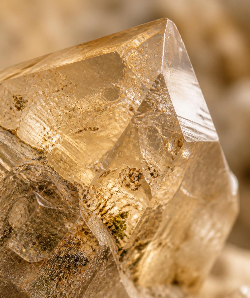 Macro fotografia da estrutura de um cristal